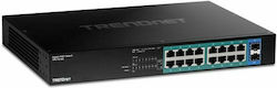 Trendnet TPE-TG182 Unverwaltet L2 PoE+ Switch mit 16 Ports Gigabit (1Gbps) Ethernet und 2 SFP Ports