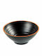 Leone Terracota Melamine Salad Bowl Black 23.3x23.3x9.7cm 4pcs