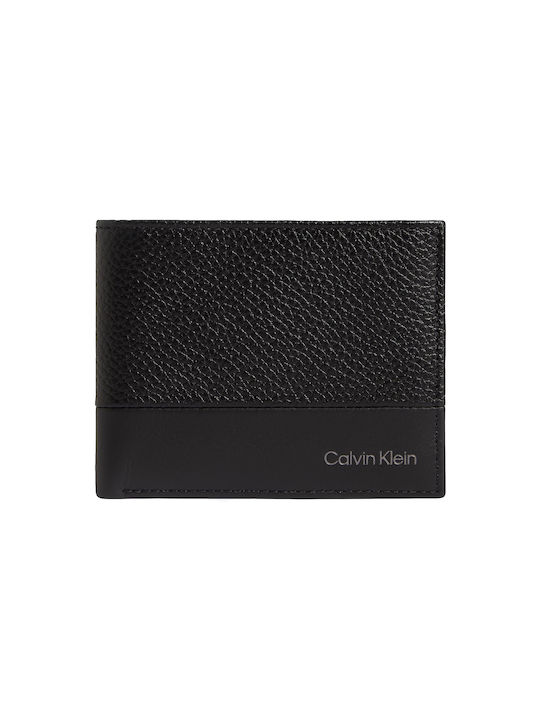 Calvin Klein Subtle Mix Bifold 6cc Кожен Мъжка портмоне Карти Черно