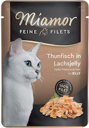 Miamor Feine Filets Jelly Wet Food for Adult Cats In Pouch with Salmon / Tuna In Jelly 1pc 100gr