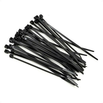 Legături de cablu 200x3.6mm Negru 100pcs 61487-CC