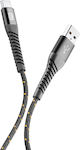 Cellular Line Tetraforce Braided USB 2.0 Cable USB-C male - USB-A male Black 2m (TETRACABTYC2MK)
