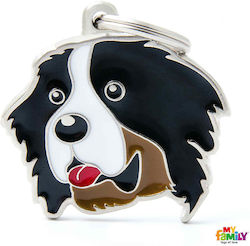 My Family Friends Bernese Dog ID Tag White Meta...
