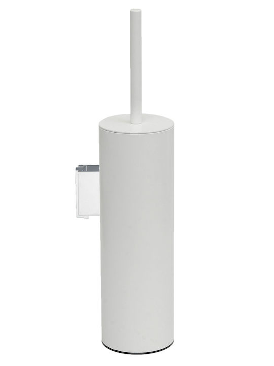 Pam & Co Minimal Metallic Toilet Brush White