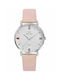 GO Mademoiselle Crystals Pink Leather Strap