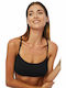 Minerva Sports Bra Bikini Top Daytona with Adjustable Straps Black