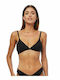 Minerva Triangle Bikini Top Daytona with Adjustable Straps Black