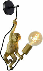 Lucide Lightning Extravaganza Chimp Lumină De perete Auriu 17.6cm