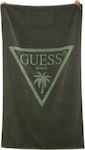 Guess Prosop de Plajă Bumbac Olive 180x100cm.