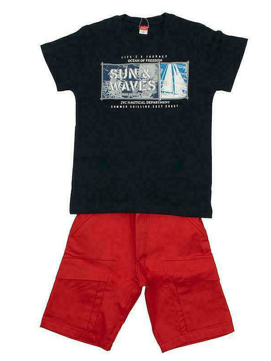 Joyce Kids Set with Shorts Summer 2pcs Navy Blue