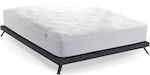 Linea Strom Semi-Double Jacquard Mattress Cover Fitted Époques Cool White 130x200cm