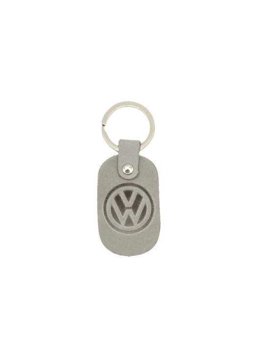 Leather gray keychain VOLKSWAGEN 6254-k