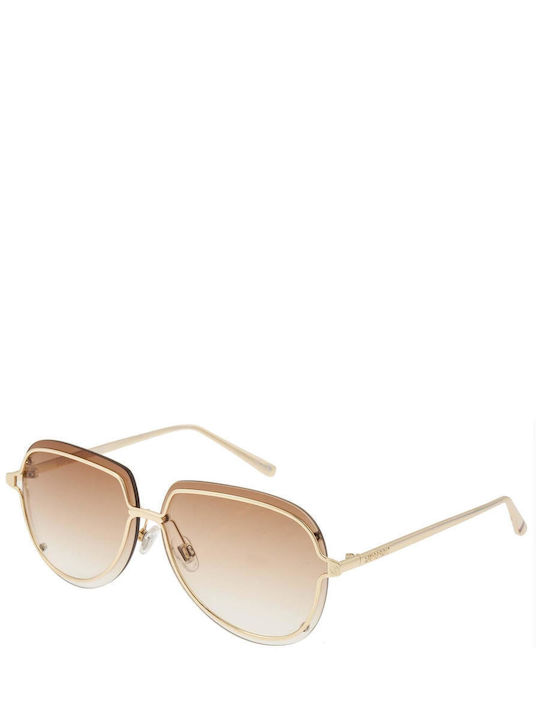 Superdry Women's Sunglasses with Rose Gold Metal Frame and Brown Gradient Lens W9710035A-6VJ