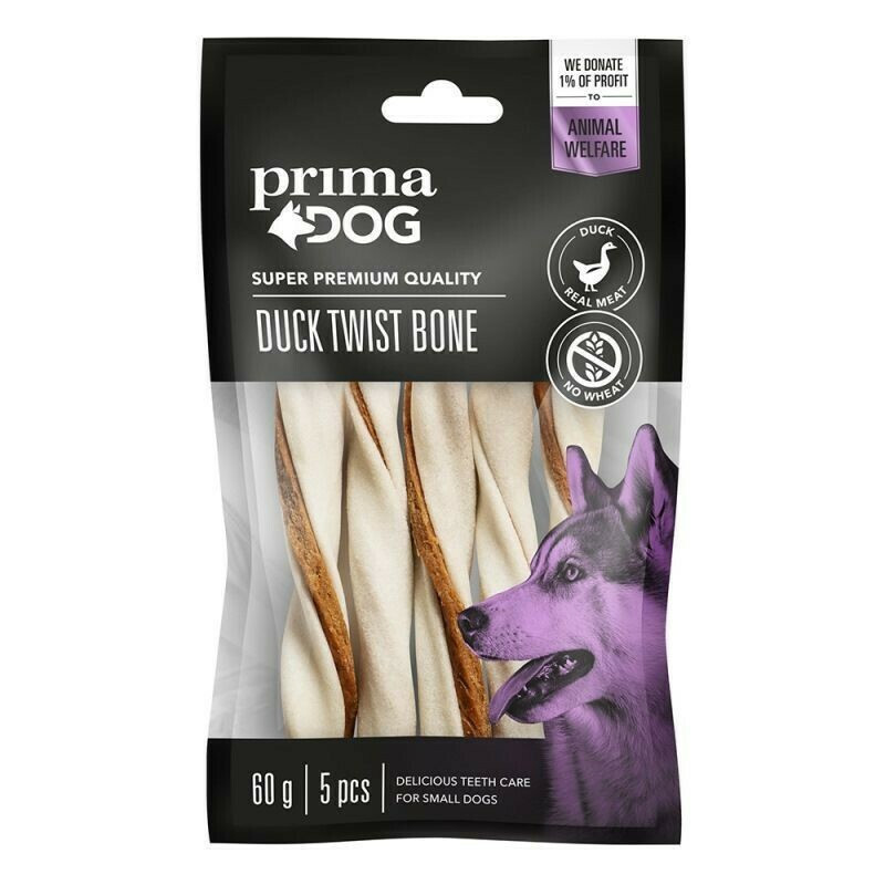 Prima Dog Twist Bone Λιχουδιές σε Stick Σκύλου με Πάπια 70gr 5τμχ