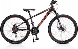 Byox Cangaroo 26" Μαύρο Mountain Bike με Ταχύτητες και Μηχανικά Δισκόφρενα