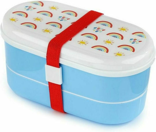 Puckator Rainbow Plastic Kids' Lunch Set Light Blue x x 8.5cm
