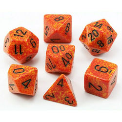 Chessex Speckled Polyhedral Dice Fire 7pcs 25303