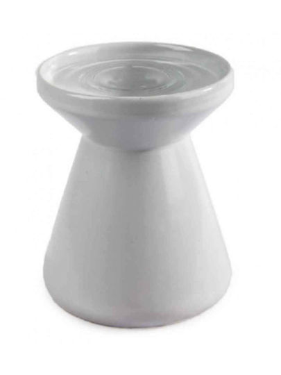 All For Paws Elevated Automatic Ceramic Bowl Water for Dog & Cat with Base 150ml 15cm in White Color