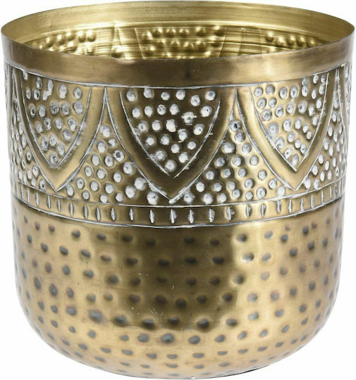 JK Home Decoration Metallische Goldene Vase Abmessung 19xH18cm