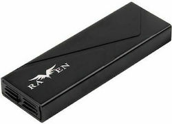 Silverstone Hard Drive Case M.2 SATA III with connection USB 3.2 in Schwarz color
