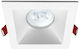 Spot Light Τετράγωνο Πλαστικό Χωνευτό Σποτ με Ντουί GU10 Λευκό 8.6x8.6εκ. 1τμχ