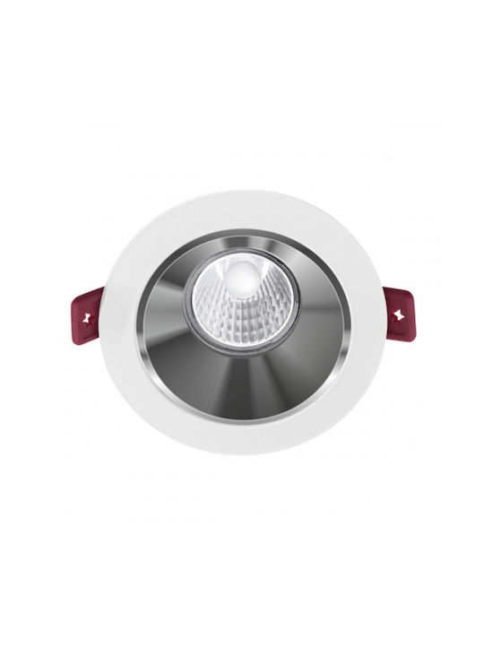 Spot Light Στρογγυλό Πλαστικό Χωνευτό Σποτ με Ντουί GU10 σε Λευκό χρώμα 9.2x9.2cm