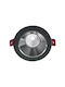 Spot Light Στρογγυλό Πλαστικό Χωνευτό Σποτ με Ντουί GU10 σε Μαύρο χρώμα 9.2x9.2cm