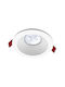 Spot Light Στρογγυλό Πλαστικό Χωνευτό Σποτ με Ντουί GU10 σε Λευκό χρώμα 8.6x8.6cm