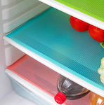 Antibacterial and mildew mat for the fridge (4 pcs) - Blue Blue