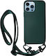 Vivid Strap Задна корица Силикон с Каишка Pine Green (iPhone 13 Pro)