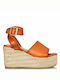 Envie Shoes Women's Ankle Strap Platforms Camel