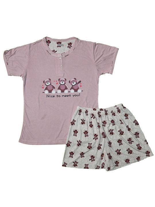 Set de pijamale de vară GN K-360 Roz