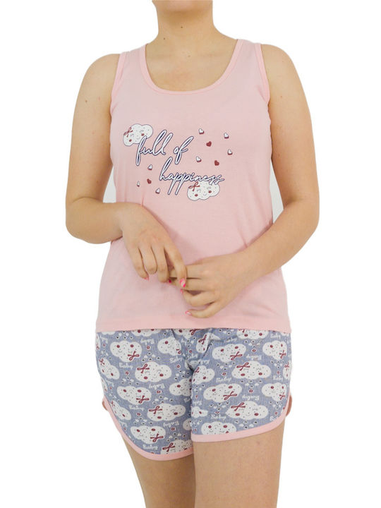 Pijamale pentru femei pline de fericire roz S22