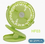 Ezra HF03 Φορητός επαναφορτιζόμενος μίνι ανεμιστήρας με κλιπ USB Πράσινο