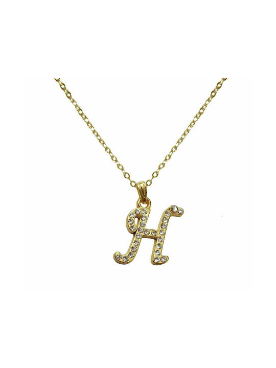 Necklace Monogram Gold Plated