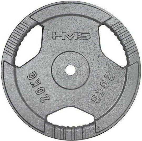 HMS THM20 Δίσκος Μεταλλικός 1 x 20kg Φ31mm με Λαβές