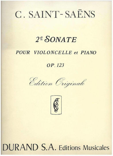 Durand Sonata in F Major No.2 Op.123 Sheet Music for Piano / Cello