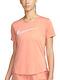 Nike Γυναικείο Αθλητικό T-shirt Dri-Fit Salmon