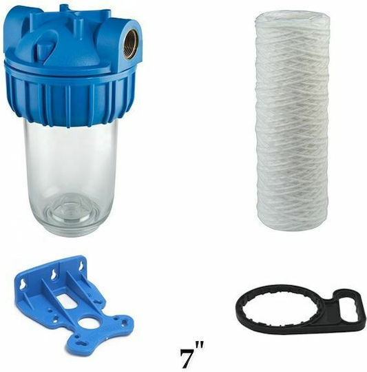 Atlas Filtri 3P Junior Plus AFO SX AS Water Filtration System Single Under Sink / Central Supply Micron 1'' with Replacement Filter Atlas Filtri FA 7 SX 25μm