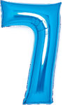 Balloon Foil Jumbo Number 7 Blue 66cm