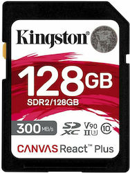 Kingston Canvas React Plus SDXC 128GB Class 10 U3 V90 UHS-II