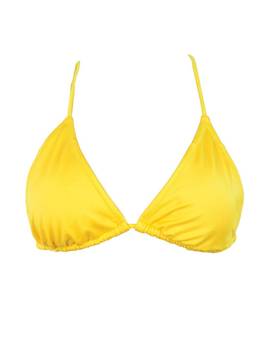 Rock Club Padded Triangle Bikini Top Yellow