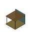 Garden Pergola Made of Wood with Ceiling 400x400cm