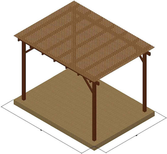 Gartenlaube aus Holz mit Decke 500x300cm