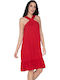 Luna Alice Women's Mini Dress Beachwear Red