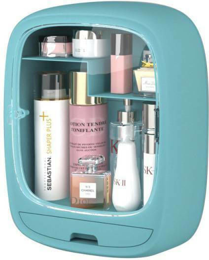 Kosmetik Organizer Mit 1 Schublade Blau 27x10.5x10.5cm