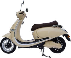 E-Fun Pusa Electric Scooter Power 5000W with Top Speed 90km/h Autonomy 100km Beige Color