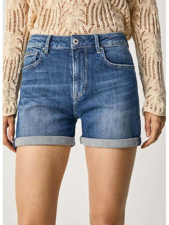 Pepe Jeans Mary Women's Jean High-waisted Shorts Blue