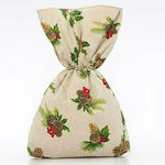 Eurolamp Γκι Fabric Sack for Gift Beige 34x47cm.