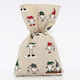 Eurolamp Stoff Weihnachtlich Sack für Geschenke Beige 34x47cm.
